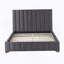 Grand lit gris foncé