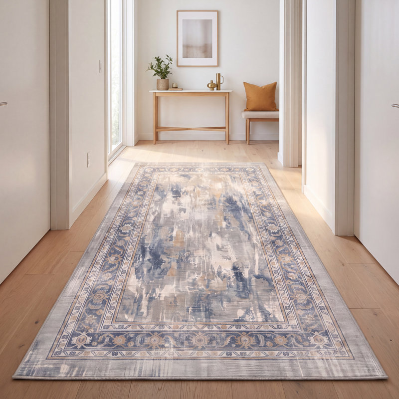Tapis moderne en cèdre vieilli, uni, bleu, gris, or, crème, ivoire, lavable à la machine, antidérapant, à poils courts, pour l'intérieur et l'extérieur, adapté aux animaux domestiques, idéal pour le salon, la chambre, la salle à manger, l'entrée, le couloir ou le bureau.