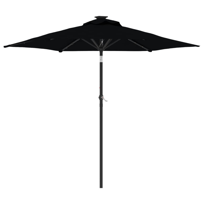 Beach Parasol, Black, 212cm H x 225cm W x 225cm D