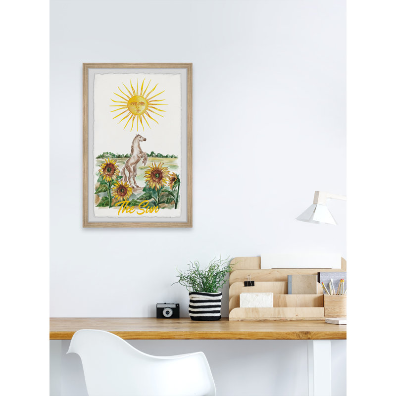 The Sun Tarot 1 Piece Single Picture Frame Painting, 30cm H x 20cm W x 3.81cm D