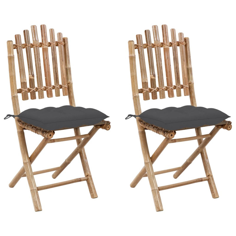 Chaise de patio avec coussins Aimie-Jai, Anthracite