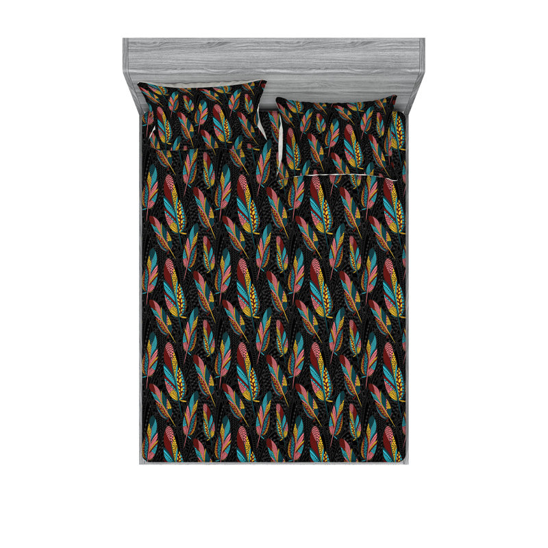 Drap-housse et taie décorative Ambesonne, Ensemble de draps très grand californien avec 2 t