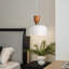 Luminaire suspendu moderne dôme rond blanc 11,8 pouces