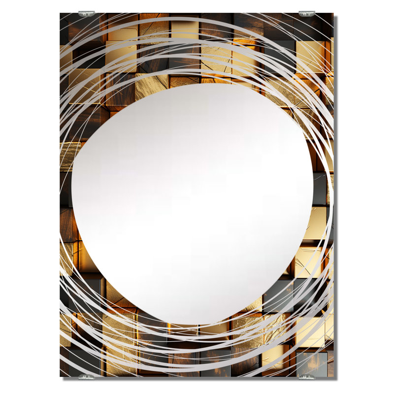 Gielarowski - Miroir mural géométrique abstrait MIR137080, 32 po x 24 po