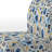 Nordic Yellow Blue Garden Dreams - Upholstered Farmhouse Slipper Chair, Blue Accent Chair