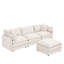 Canapé modulaire modulaire, ensemble de canapé en forme de L de 102 pouces pour le salon, canapé à 3 places confortable avec repose-pieds mobile, combinaison de bricolage, chenille-735551055