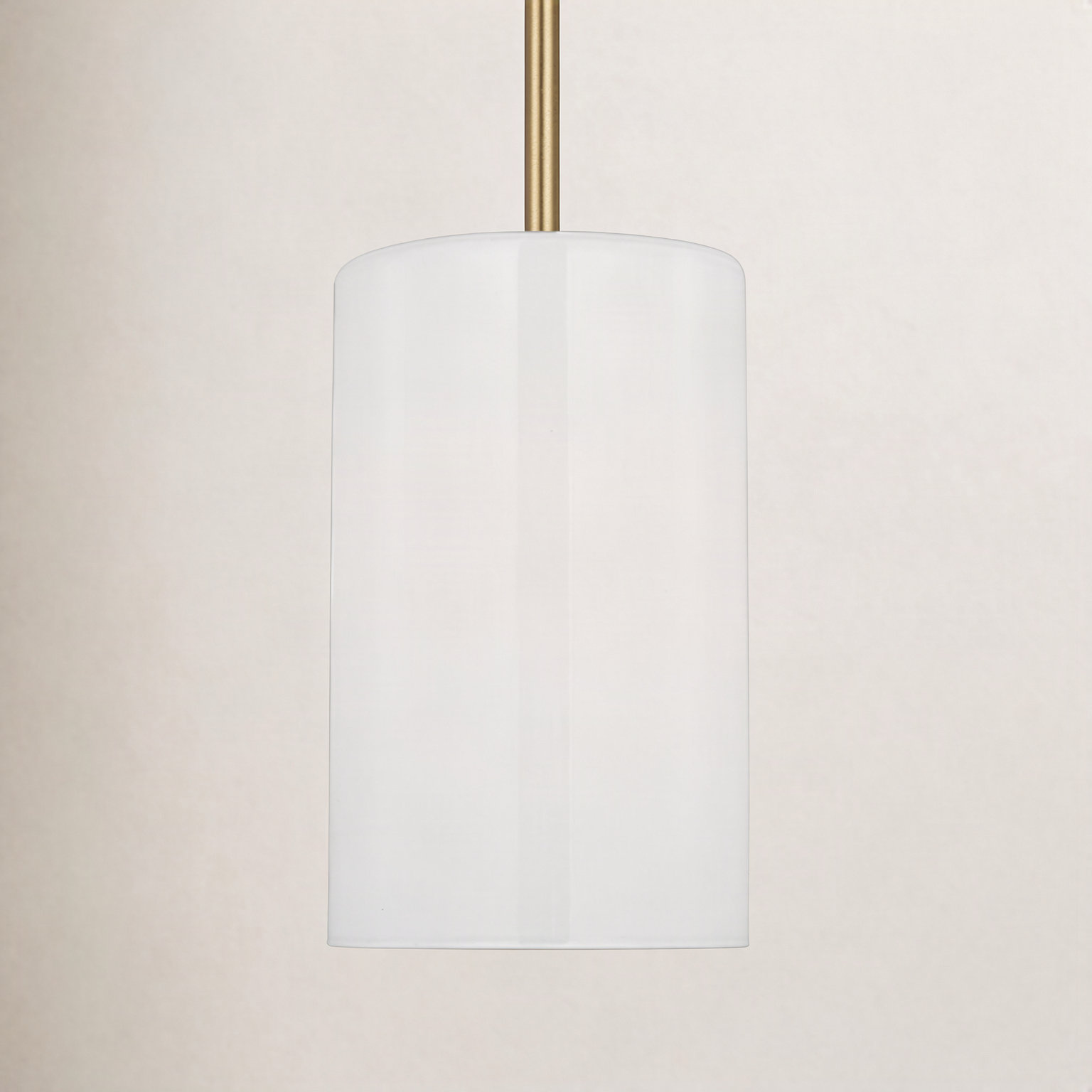 Single Light Glass Dimmable Pendant, Gold, No