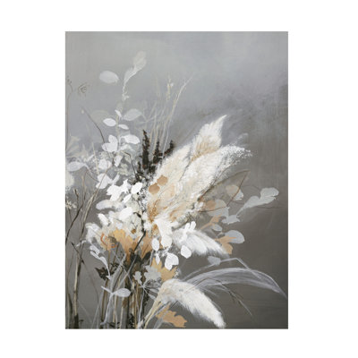 Wrapped Canvas Wall Art - Design Fabrikken 'Light Leaves 2' Wall Art for Living Room, Bedroom, or Office Décor - 18x24