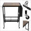 Étagère de rangement multimédia à 2 couches avec roulettes H 25,7 po