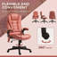 Fauteuil de bureau vibrant à 6 points avec massage chauffant, chaise de bureau de direction à haut dossier avec dossier inclinable, accoudoirs rembourrés et télécommande-334224