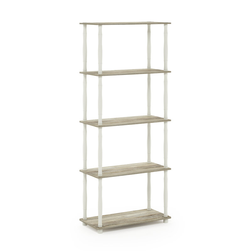 Étagère Heslin H 57,4 po x l 23,6 po x P 11,6 po, Chêne/Blanc