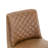 Faux Leather Counter Stool with Diamond Tufted Back and Metal Frame-121889237