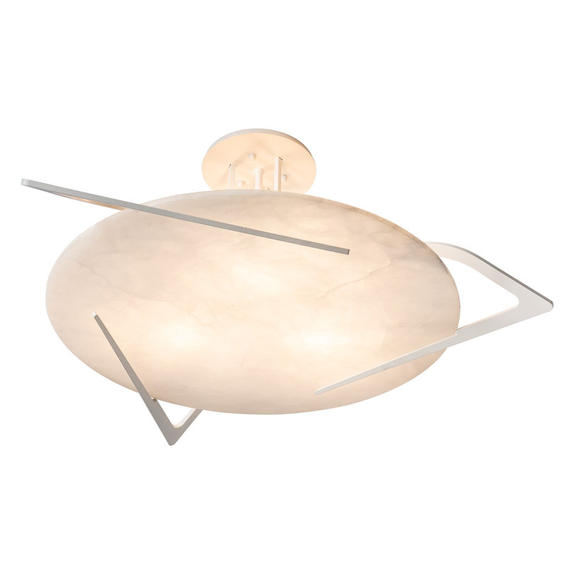 Callisto Semi Flush Mount, White