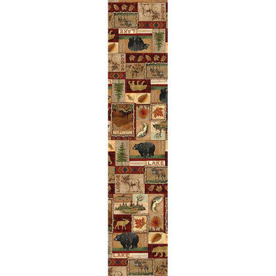Lodge Collage Geometric Table Runner