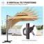 9' X 11' Double Top Cantilever Umbrella With Weighted Base-1089490263