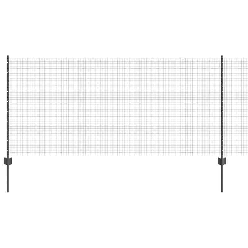 Chicken Wire Fence Set Set Of 2 Metal Durable, Grey, 100cm H x 1000cm W x 1.6cm D