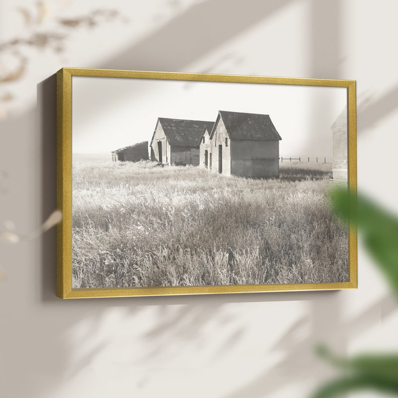 Neutral Barn -Framed Print - Restickable, 11" H x 14" W