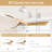 Kemp 52 Inch Modern Propeller Ceiling Fan No Light, Remote Control, 3 Solid Wood Blades, Indoor Fan for Bedroom, White&Beige-2083087593