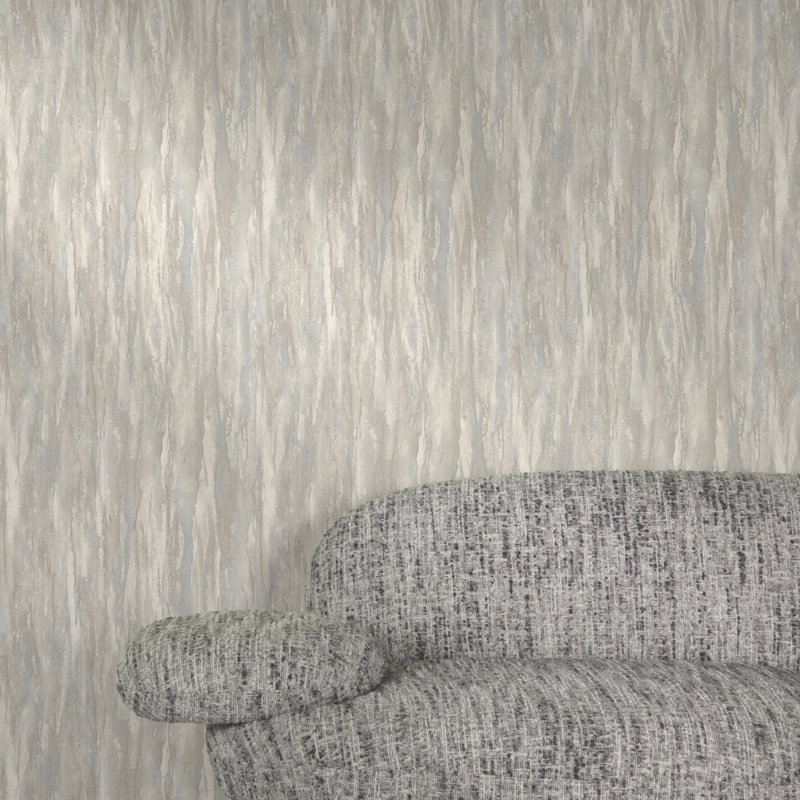 Textured Vibes Collection Patinated Plain Wallpaper Roll, Grey