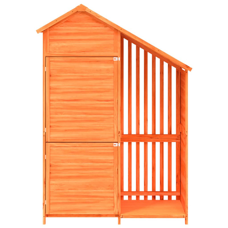 Geinbow 3 ft. W x 2 ft. D Wooden Overlap Apex Tool Shed, Brown