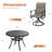 4-Person Patio Dining Set with Metal Round Dining Table and PVC-coated polyester Swivel Chairs-652350571