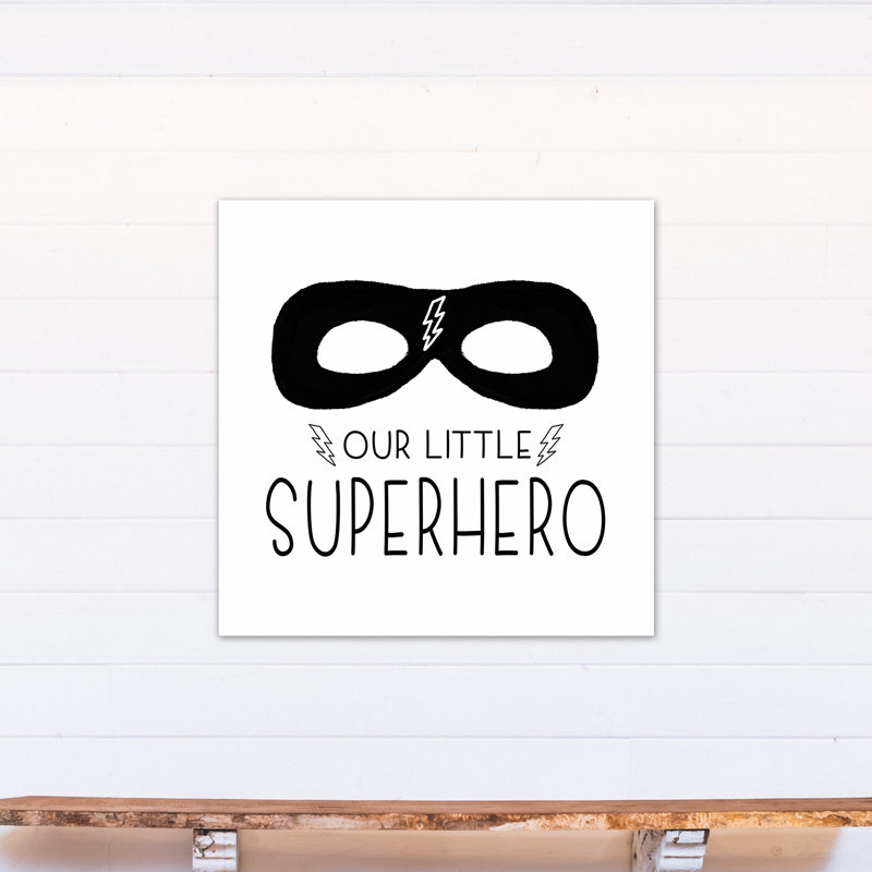 « notre little superhero », art encadré Mancini, H 36 po x l 36 po x P 1,25 po, Toile tendue