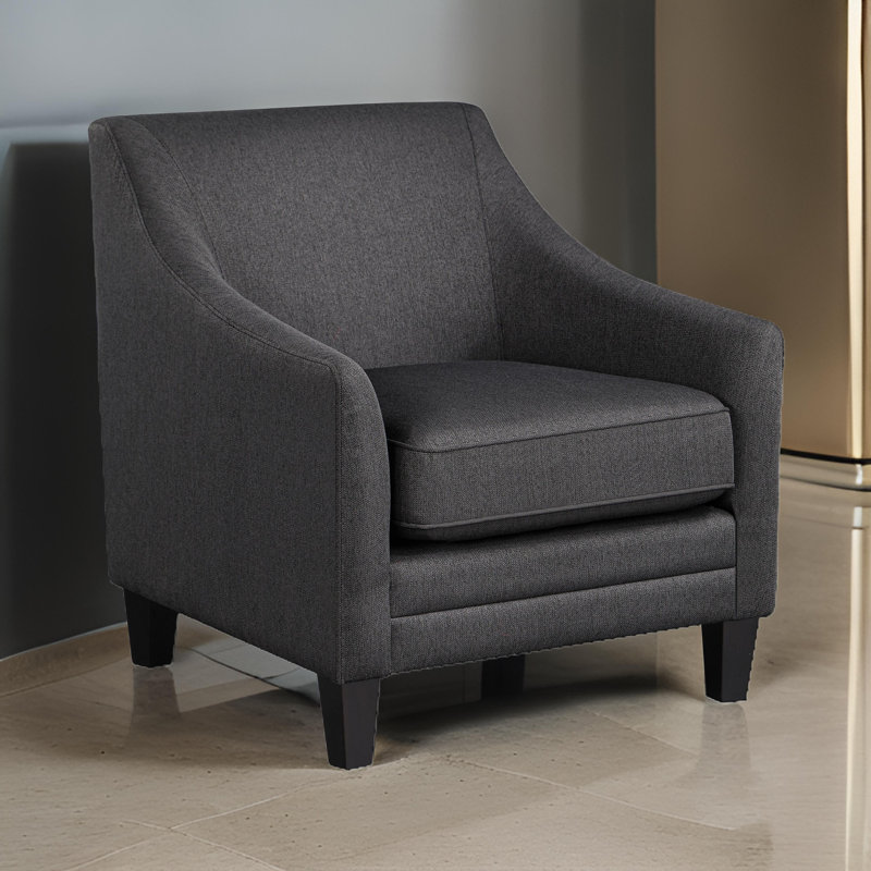 Accent Chair, Black Fabric