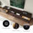 78.74 Mid Century Modern TV Stands, Dark Brown Solid Wood Media Consoler, Fully Assembled