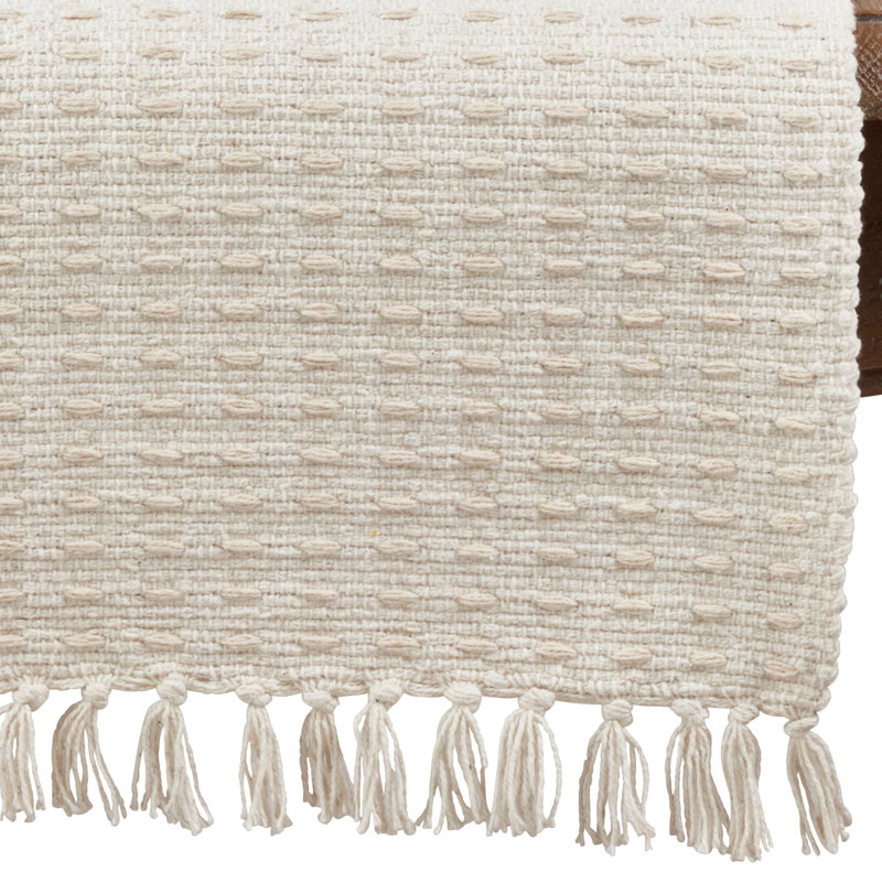 Daisetta Table Runner, Natural, 90" L x 16" W