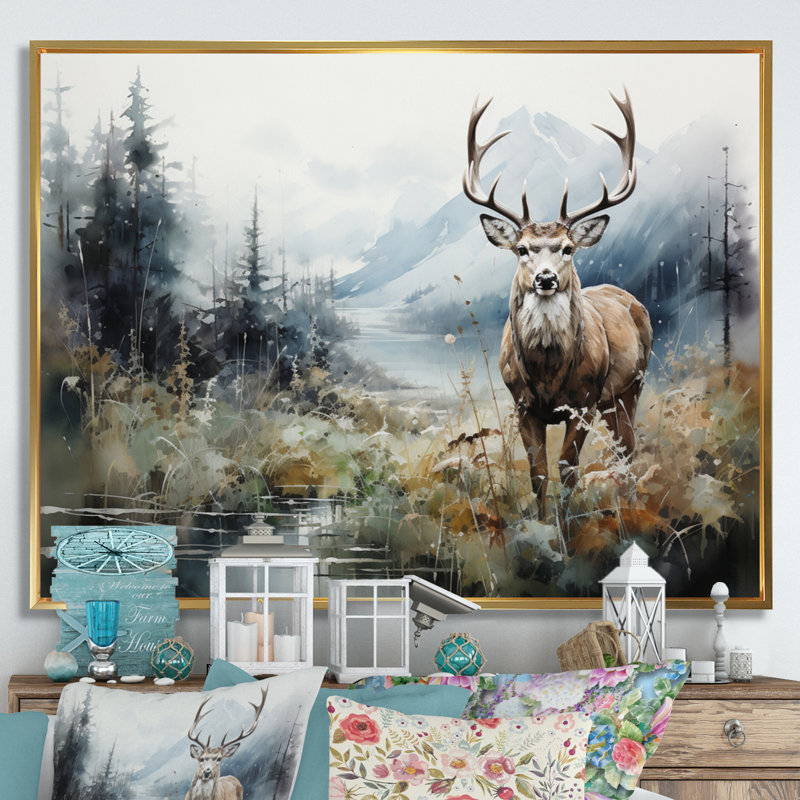 Alaska Frozen Silence sur toile, H 30 po x l 40 po x P 1,5 po, Cadre flottant doré