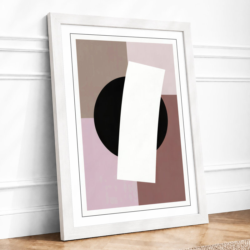 Circle and Form Minimalist - Framed Print, A1 - 84.1 x 59.4 cm, White