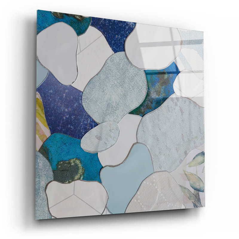 «Koi Fish Pond 1» par Coco Good, peinture murale en verre acrylique, H 12 po x l 12 po x P 0,13 po