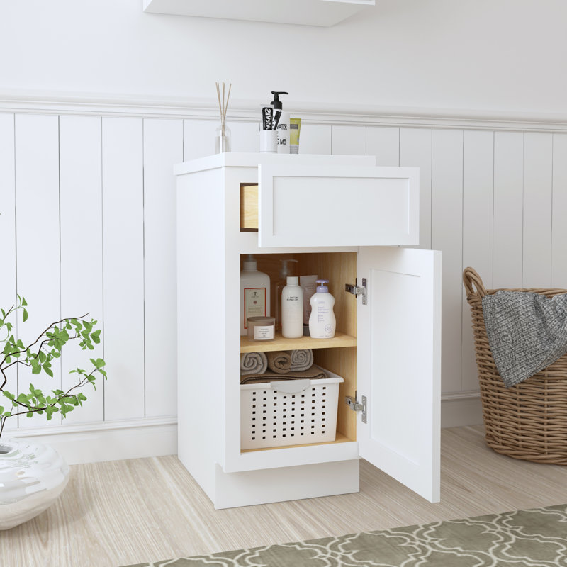 15'' Single Bathroom Vanity Base Only, White