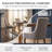 Chic Mid-Century Dining Chair Set(Set Of 2) - High Back Support, Solid Wood Frame, Bronze Accents-1431293431
