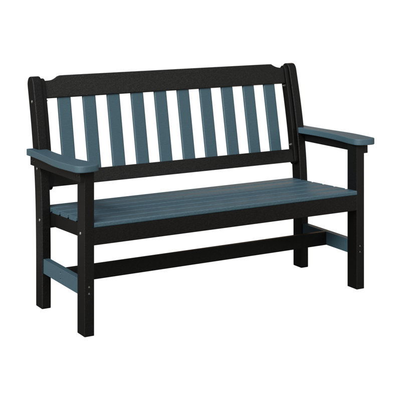 Garden Patio Bench, Slate/Black