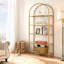 Barbera 183.5cm H x 83cm W Steel Etagere Bookcase-975439315