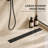 Majesta 28" Matte Black linear grid drain-126309759