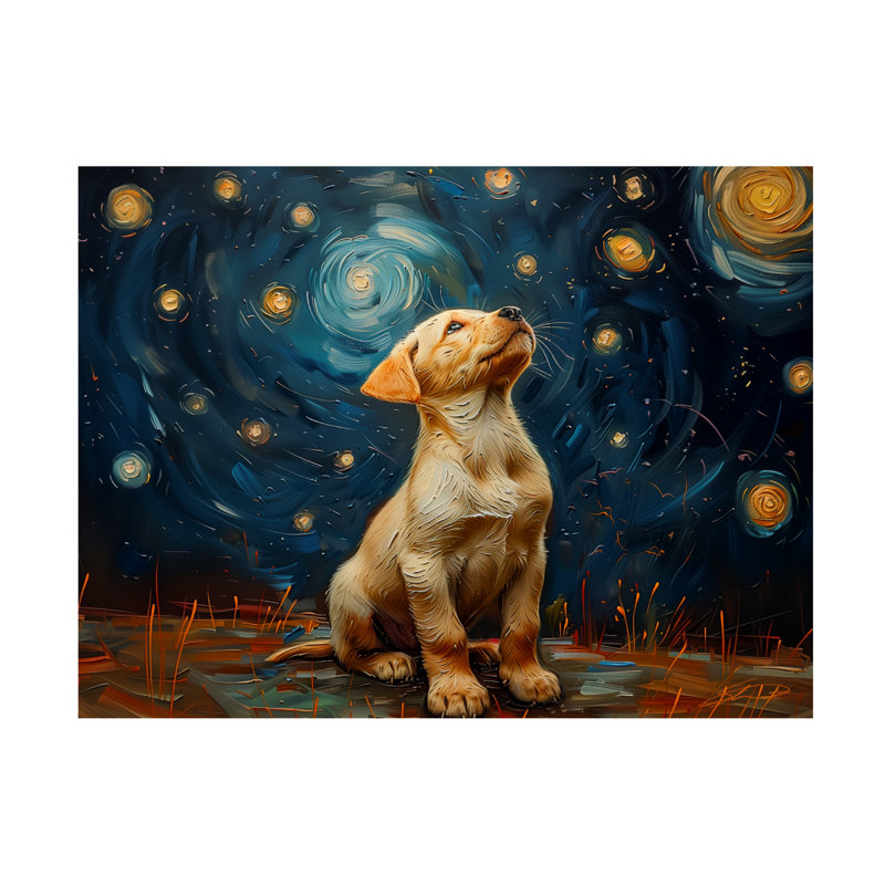 Art sur toile chiot Shawna Stewart, H 14 po x l 19 po