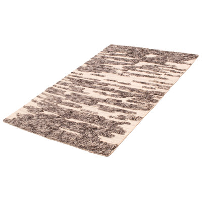 Tapis unique gris de 5 pi 1 po x 8 pi Grogan
