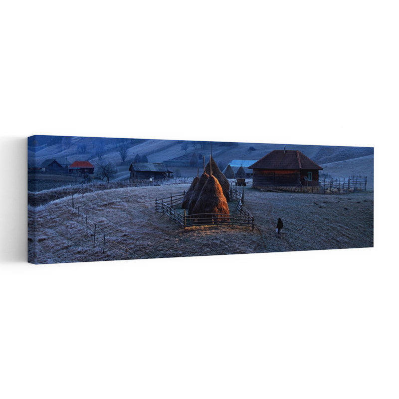 Frosted Rural Morning by Julien Oncete - Wrapped Canvas Panoramic Print, 91.44 cm H x 30.48 cm W