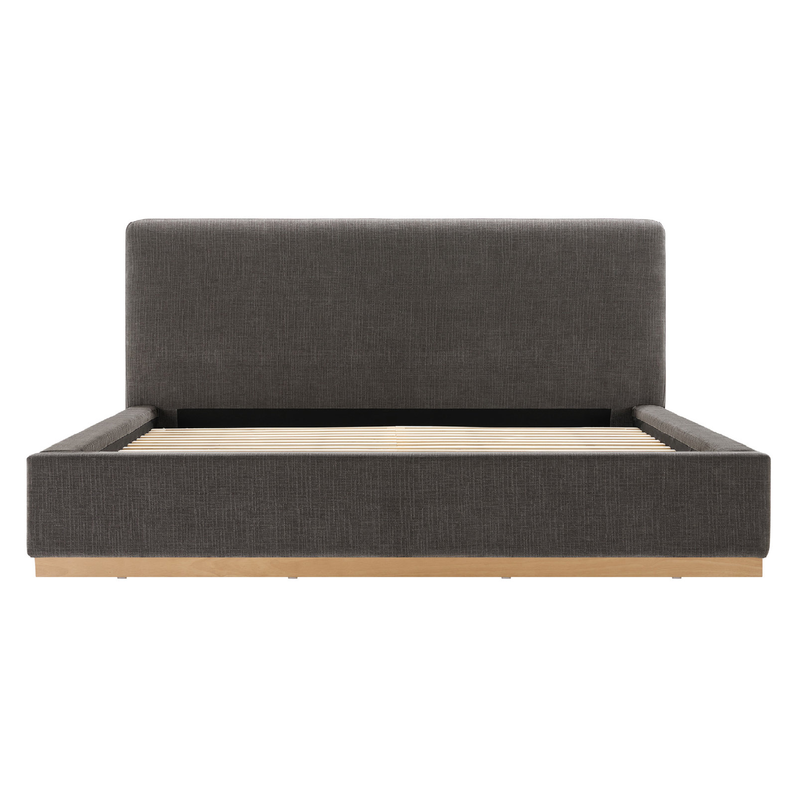 Delpha Upholstered Oak Bed, King, Selene Stone