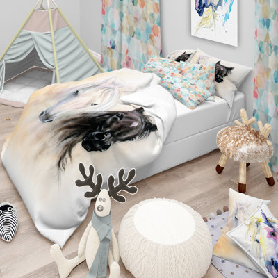 Ensemble de housse de couette pour têtes de cheval designart