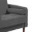 Iliana Upholstered Gray Corduroy Square Arm Tufted Club Chair with 2 Pillows-1429064850