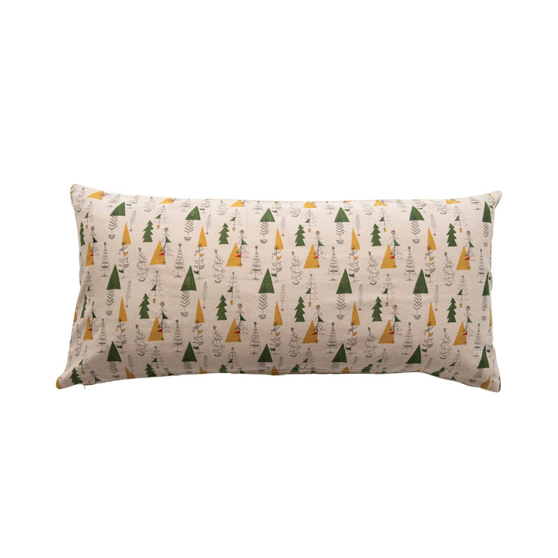 Christmas Tree Cotton Chambray Pillow
