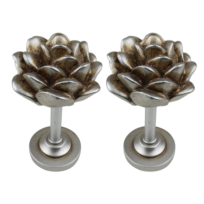Retenue de rideau 3,5 po Abdisalan, Argent antique