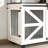 Storage Cabinet, Mobile Dog Crate With Flip-Top Feeding Door, Accent Cabinet With 5 Caster System