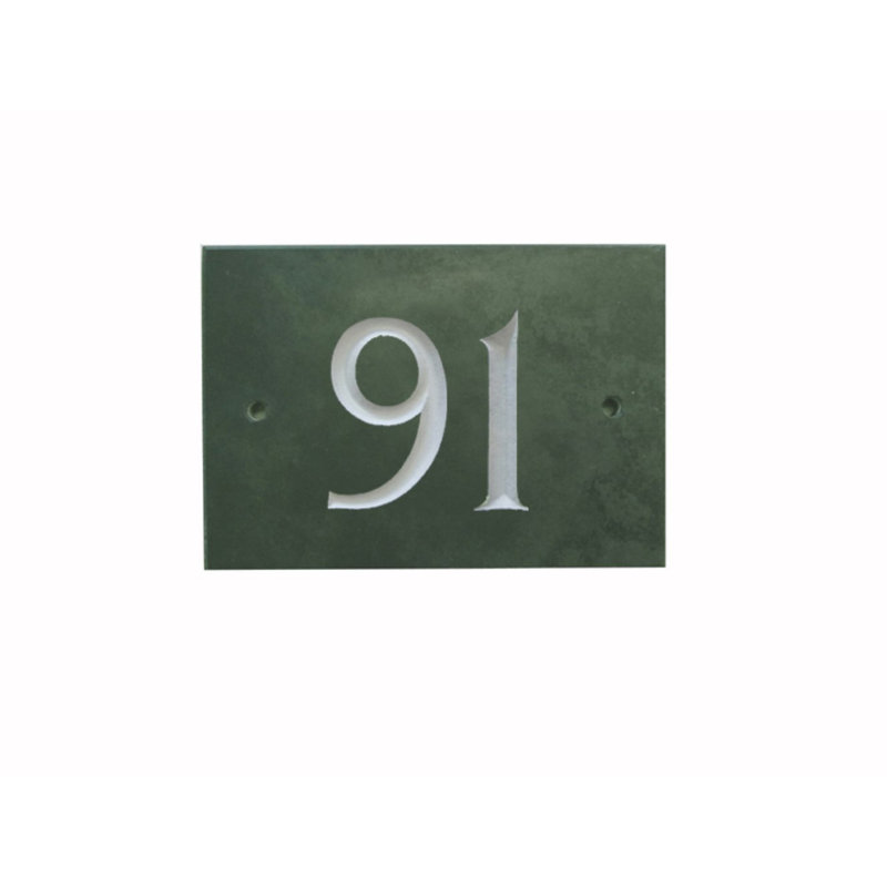 Odacia 10cm H Stone House Number, Green, 91