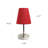 Amandev Simple Designs Sand Nickel Mini Basic Table Lamp with Tapered Fabric Shade-727904194