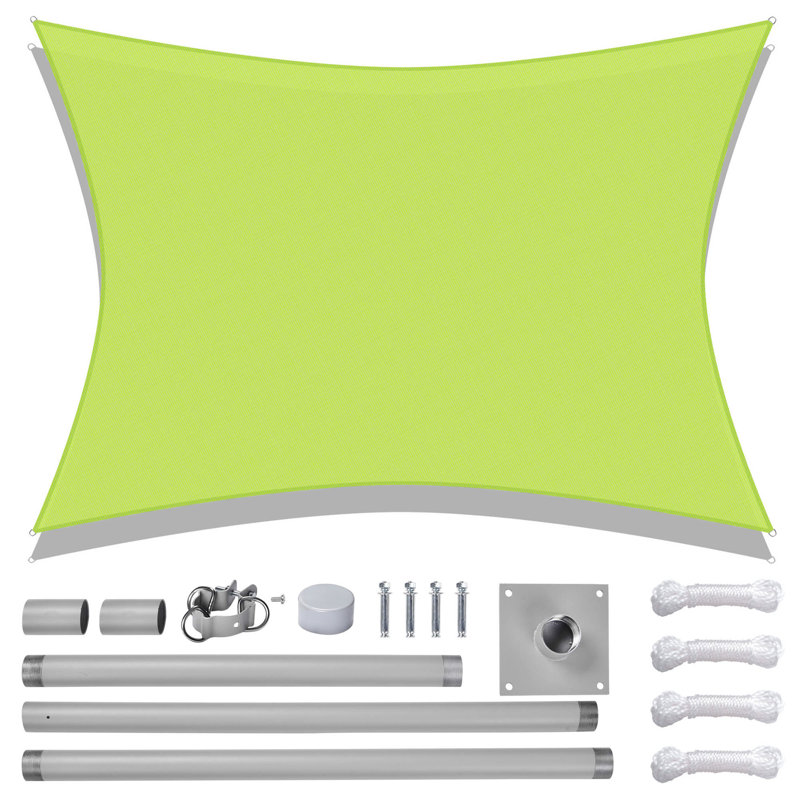 Toile d'ombrage rectangulaire, Vert, 13 pi x 19 pi