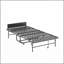 Lit pliant de 75 po x 38 po avec tête de lit réglable, lit escamotable en mousse à mémoire de forme de 5 po pour les personnes de grande taille, lit d'invité portable robuste sur roulettes, lit simple à assembler facilement